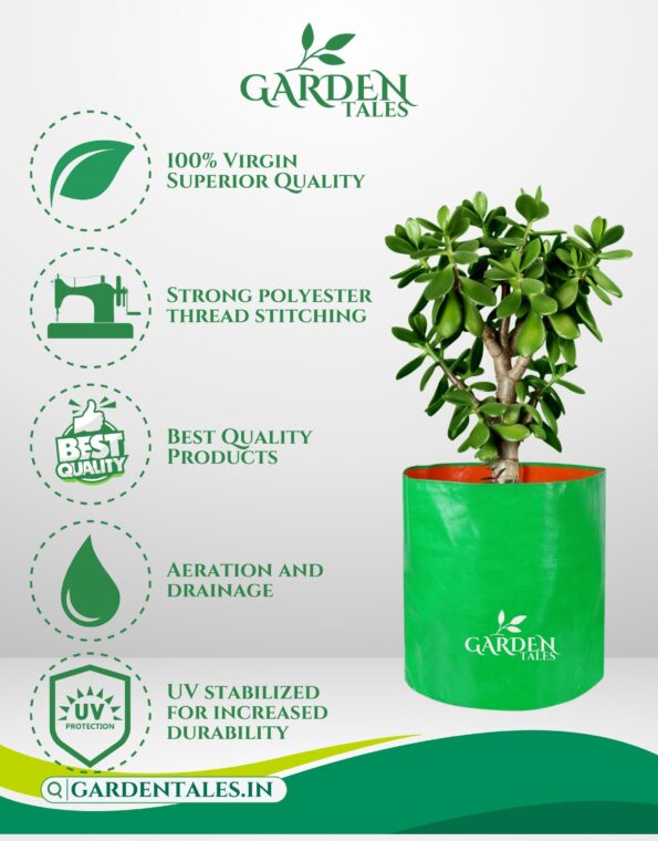 Garden Tales Premium HDPE Grow Bags for Urban Gardening